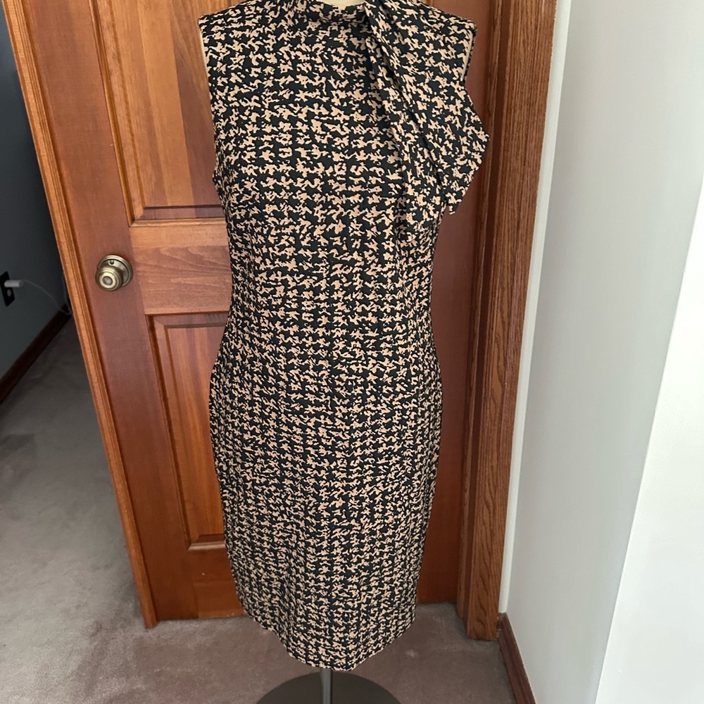Calvin Klein Black and Tan Dress